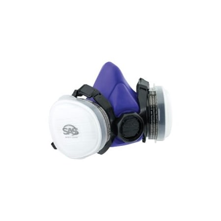 Sas Safety Corp Bandit Series Disposable Half Mask Respirator, L Mask, N95 Filter Class, Dual Cartridge 8661-93